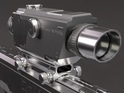 Sci-Fi rifle 3D model buy