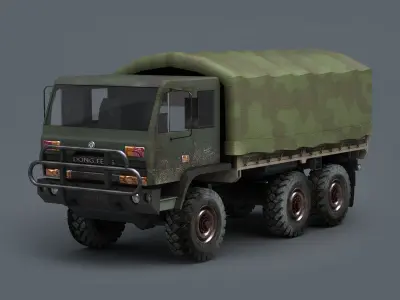 Dongfeng EQ2102 vehicle army truck war tank  3D model