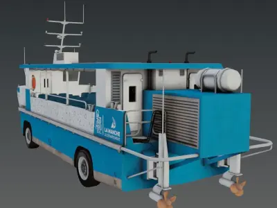 Amphibious Ferry Tatihou III 3D low-poly Low-poly 3D model