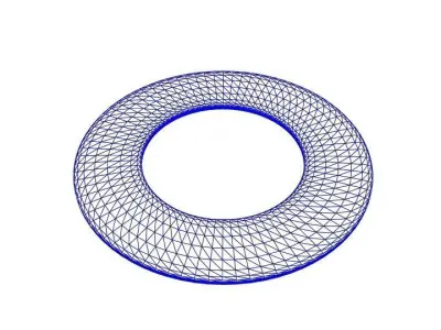 Flat Washer Low-poly 3D model