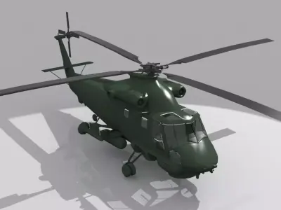 WAR HELICOPTER Low-poly 3D model