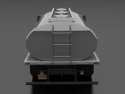 F-Series F-800 Tanker Truck 1980 Low-poly 3D model