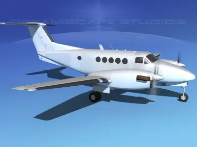 Beechcraft B200 GT King Air Bare Metal 3D model
