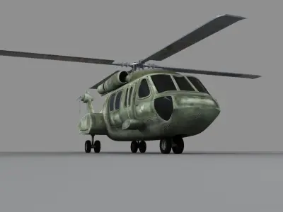 Helicopter military 3D model buy