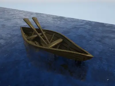 Simple Boat 01 Low-poly 3D model