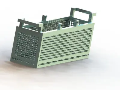 boite  chariot  caisse Caixa Free 3D model