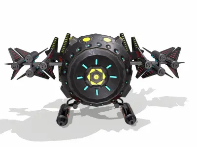 Space drone - PBR Low-poly 3D model