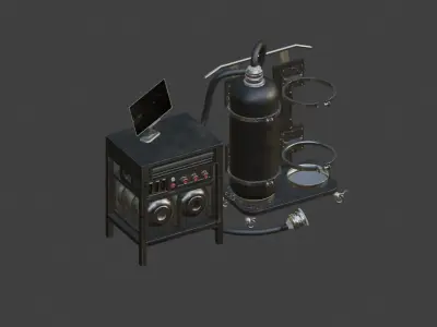 Industrial liquids mixing machine 3D model