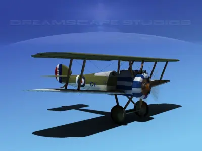 Sopwith Camel 3D model by Dreamscape - Rigged