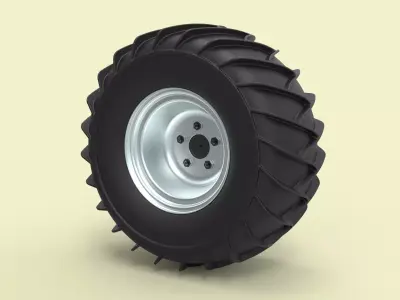 Wheel for snow 3D model