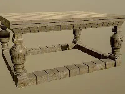 Antique Table 3D model buy