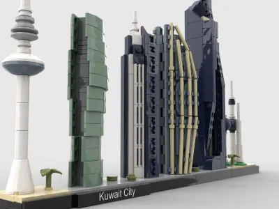 Kuwait City Skyline 3D model