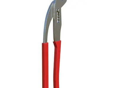 Wrench Pipe Pliers Low-poly 3D model
