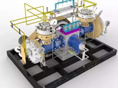 Diaphragm compressor 3D model