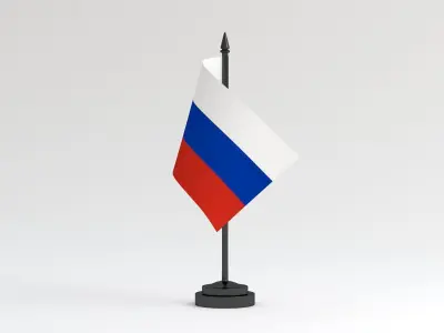 Table Flag Russia 3D model