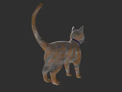 Low Poly Cat Model Low-poly 3D model