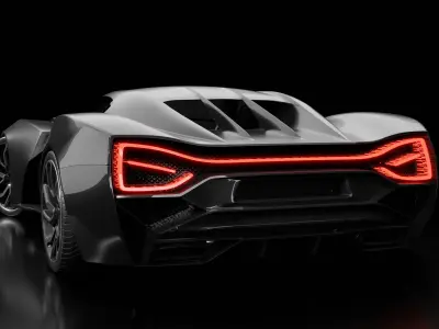 Sportcar concept Free 3D model