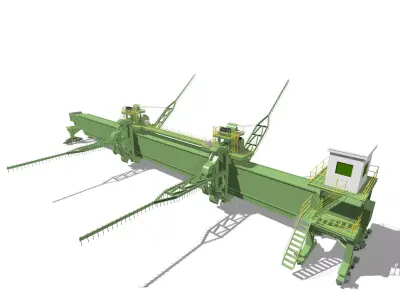Reclaimer gantry crane - gantry crane 3D model