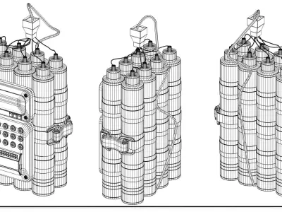 Dynamite 5 Low-poly 3D model