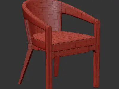Antique Chair A - Unknown Manufacturer 3D model