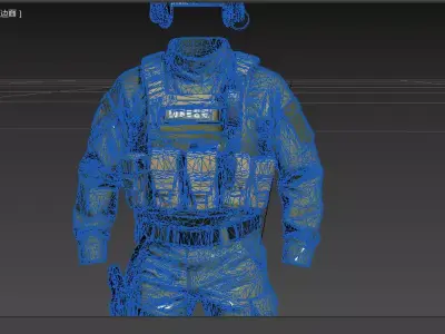 Military clothing set  Helmet  Gloves  Military boots 3D model