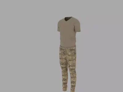Military Uniform Low-poly 3D model