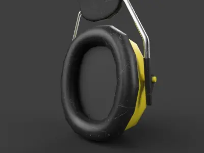 Ear muffs - Noise protection Low-poly 3D model
