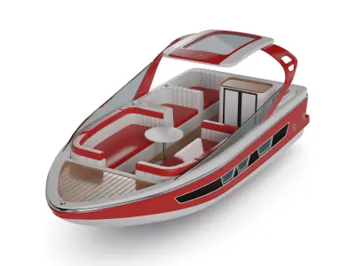 Electric Motorboat 3D model