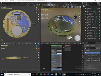 WATCH QUARTZ MOVEMENT 3D model