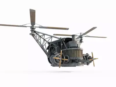 Fantasy Steam Style Bomber 3D model