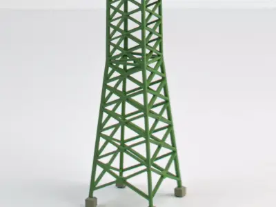 Transmision tower 3x110kV mod1 1-120 resin 3D print model