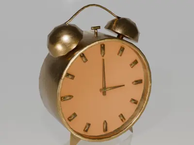 clock  Low-poly 3D model