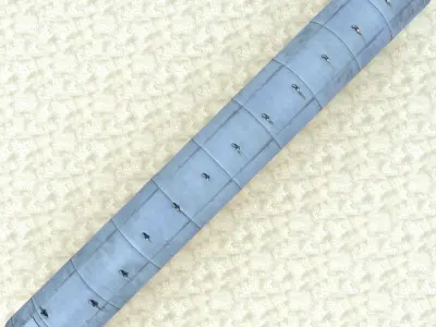 Old Passenger Train 3 3D model