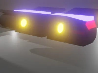 Military spacecraft Low-poly 3D model