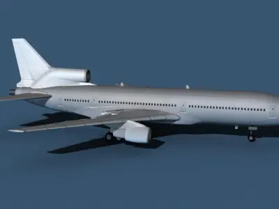 Lockheed L-1011-50 Bare Metal 3D model