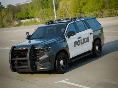 American Police SUV 3D model