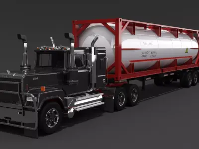 Super-Liner ISO Tank Trailer 3D model