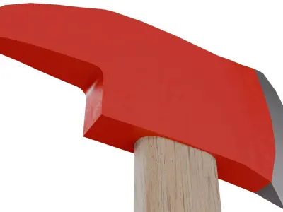 Fireman Axe Low-poly 3D model