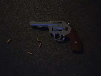 revolver 3D model 7