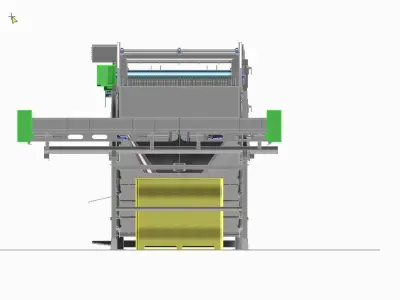Bin tipper for food instustry 3D model