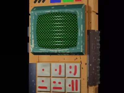 Transmitter walkie talkie Low-poly 3D model