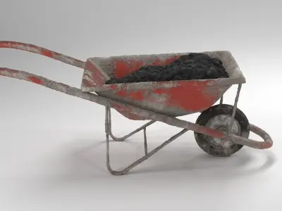 Stroller Dirty and Clean Free low-poly 3D model