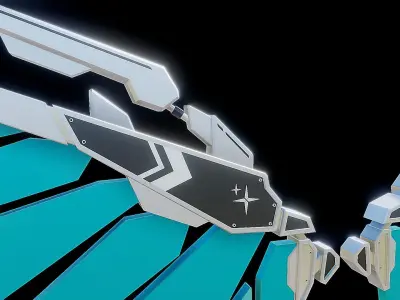 Robot Wings Low-poly 3D model buy