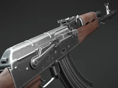 AK47 for Gameasset  Low-poly 3D model