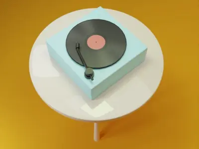 gramophone vinyl Free 3D model