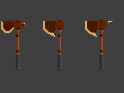 Fantasy Low-Poly Axes Pack by LapizWCG Low-poly 3D model
