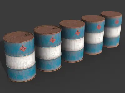 Metal Barrel  Free low-poly 3D model
