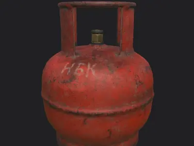 Gas bottle Low-poly 3D model buy