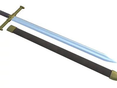 Sword Low-poly 3D model 33
