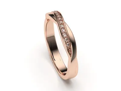 solitaire with ring sizes  8 part S54 3D print model